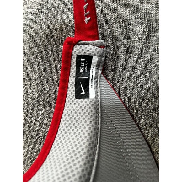 Nike Ohio State Buckeye Visor Hat Cap Red Embroidered Dri Fit Adjustable Strap - Picture 3 of 7